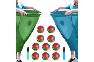 TRIPLECALM New Granny Pants Yard Game,Oversized Granny Pants Outdoor Game for Adults,10 Elastic Balls+2 Pump, Team Relay Family Reunion Field Games Set,Backyard Parties and Field Day(Green+Blue)