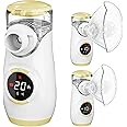 Mayluck Portable Nebulizer with Intuitive LED Interface and Auto-Cleaning, Handheld Portable Mesh Nebulizer for Kids, Ultra-Quiet Inhaler Compact Nebulizer Machine, Yellow