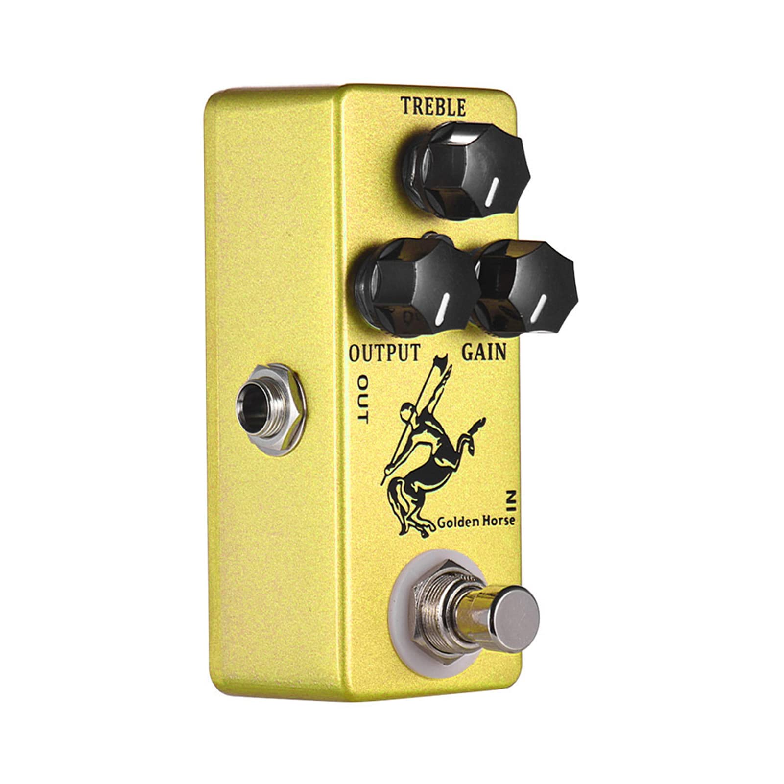 Btuty Guitar Horse Overdrive Effect Pedal Boost Golden Horse Full Metal Shell True Bypass (Gold)