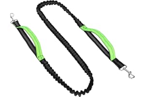 Ceecysaa Dog Leash Extension,61" Shock Reflective Stitching with Double Swivel Clips Nylon Dual Bungees Padded Handle 360° Sw