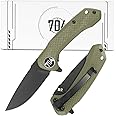 704 Gear Midnight Scout Lite EDC Folding Pocket Knife | Ultra Compact 2.44" Drop Point Blade, D2 Steel, G10 Handle