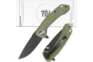 704 Gear Midnight Scout Lite EDC Folding Pocket Knife | Ultra Compact 2.44" Drop Point Blade, D2 Steel, G10 Handle