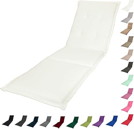 Kopu Auflage Gartenliege Prisma Ivory Liegenauflagen Fur Gartenmobel Weiss Liegen Kissen 195 X 60 Cm 19 Einfache Farben Robuster Schaumstoff Fur Zusatzlichen Komfort Amazon De Garten