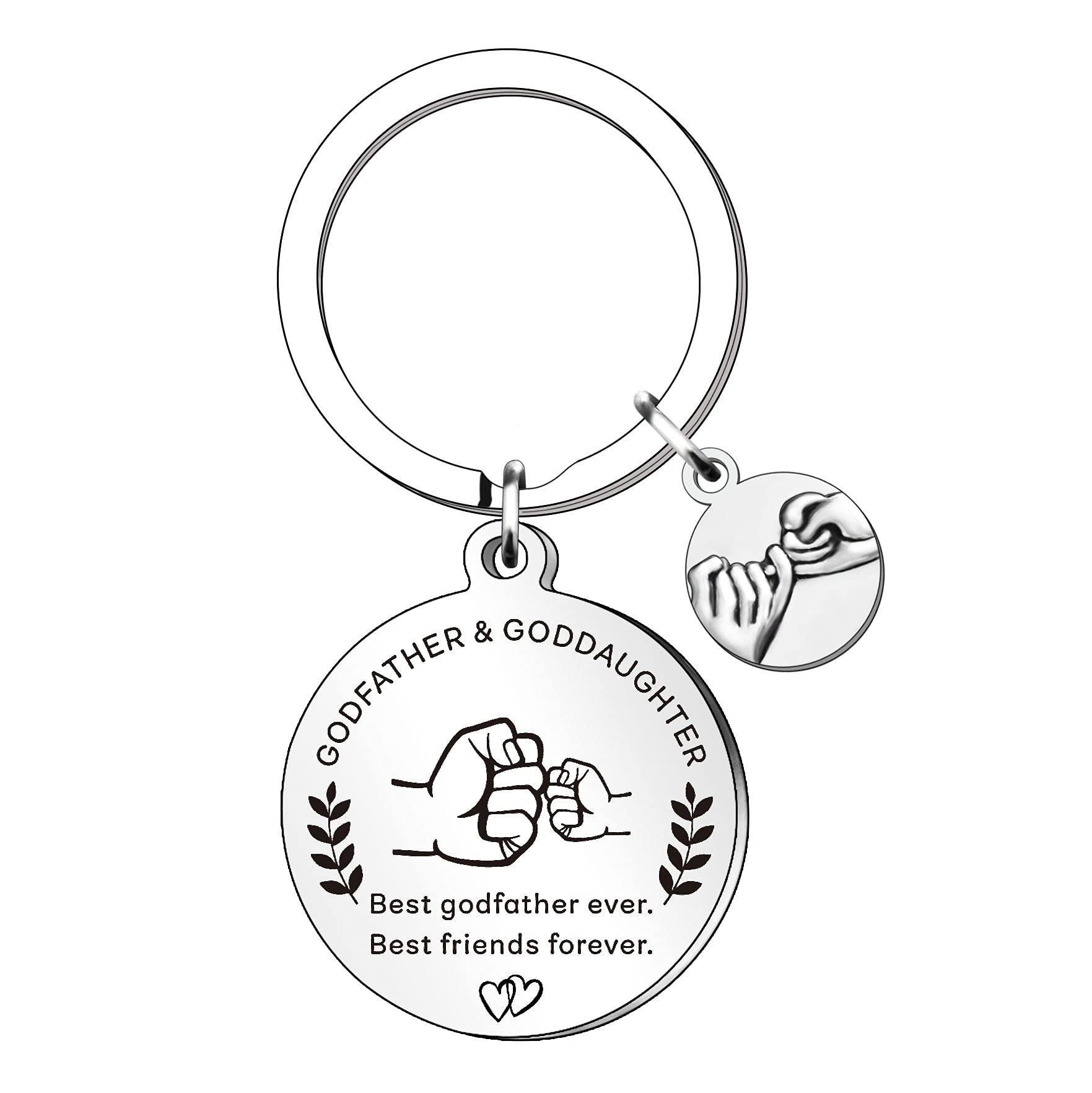 SMARGO Godfather Gifts From Goddaughter Best Godfather Ever Keyring Keychain