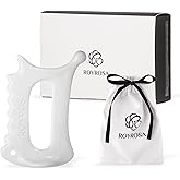 ROYROSA® 로이로사괄사 K-Beauty, 100% Ceramic Guasha, Facial and Body Acupuncture Therapy, Reduce Fine Lines and Wrinkles, Made in South Korea (Royrosa Guasha)