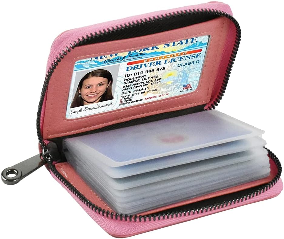 Lacheln RFID Blocking Credit Card Holder Genuine Leather Wallets for Men Women Money Case