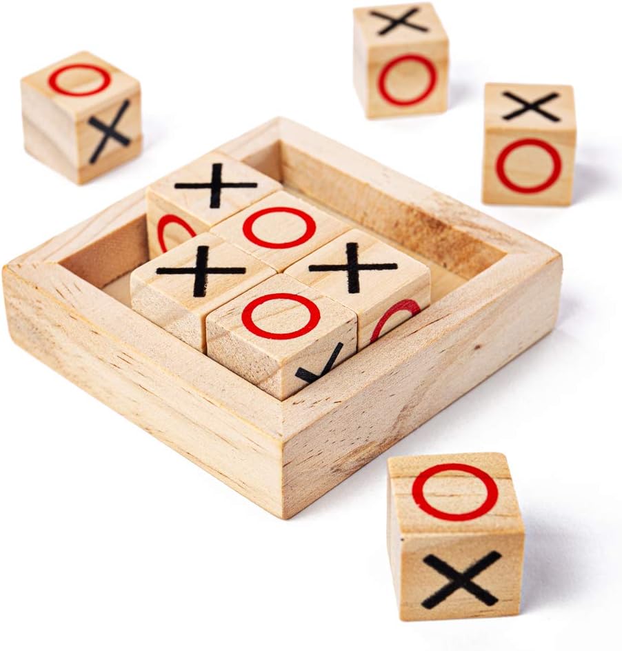 Bigjigs Toys Mini Noughts and Crosses Travel Tic Tac Toe Game