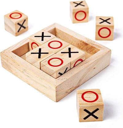 Bigjigs Toys Mini Noughts and Crosses Travel Tic Tac Toe Game