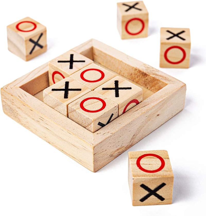 Bigjigs Toys Mini Noughts and Crosses Travel Tic Tac Toe Game