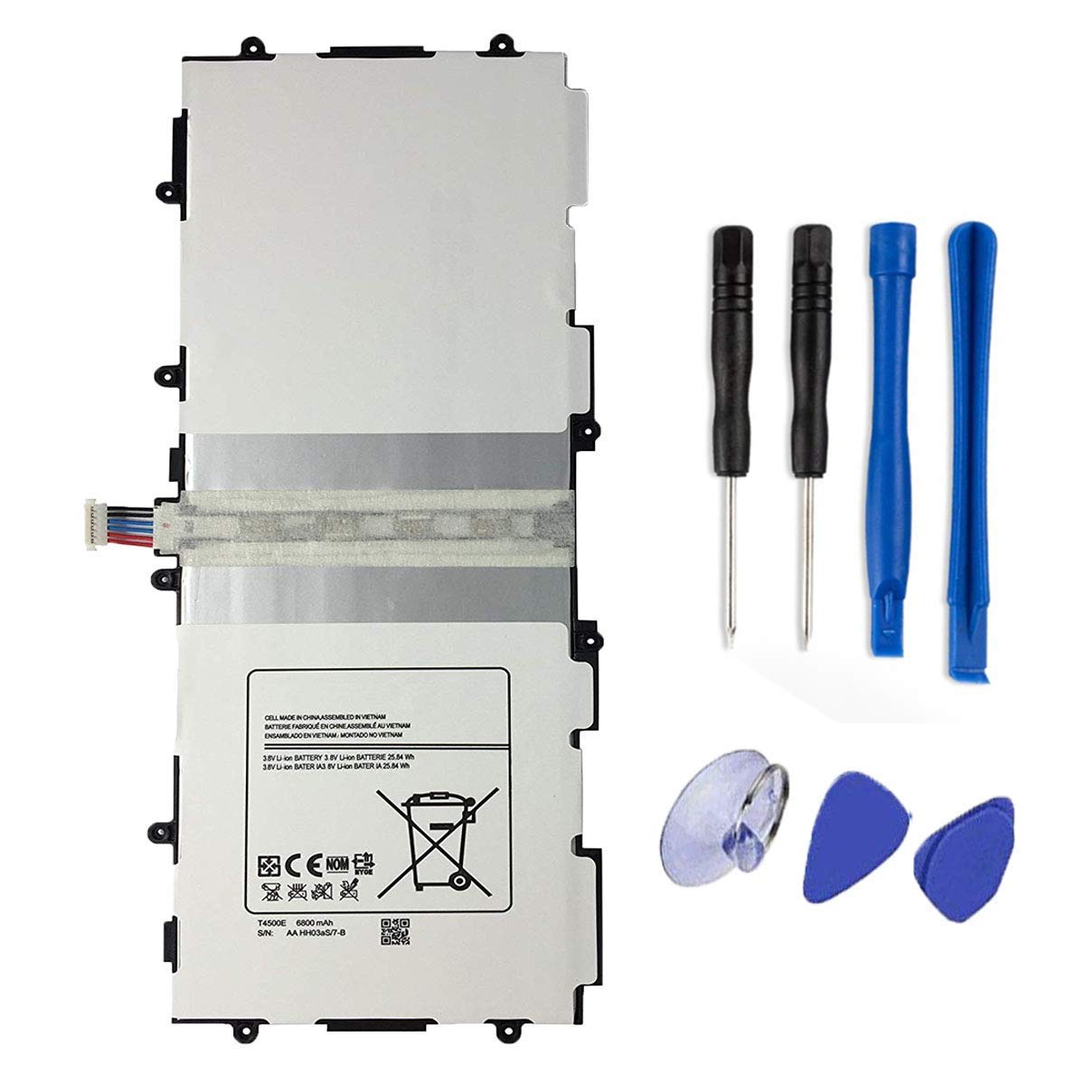 ASKC 3.8V 25.84Wh 6800mAh T4500E T4500C Replacement Tablet Battery for Samsung Galaxy Tab 3 10.1 GT-P5200 GT-P5210 P5200 P5210 P5213 With Tools