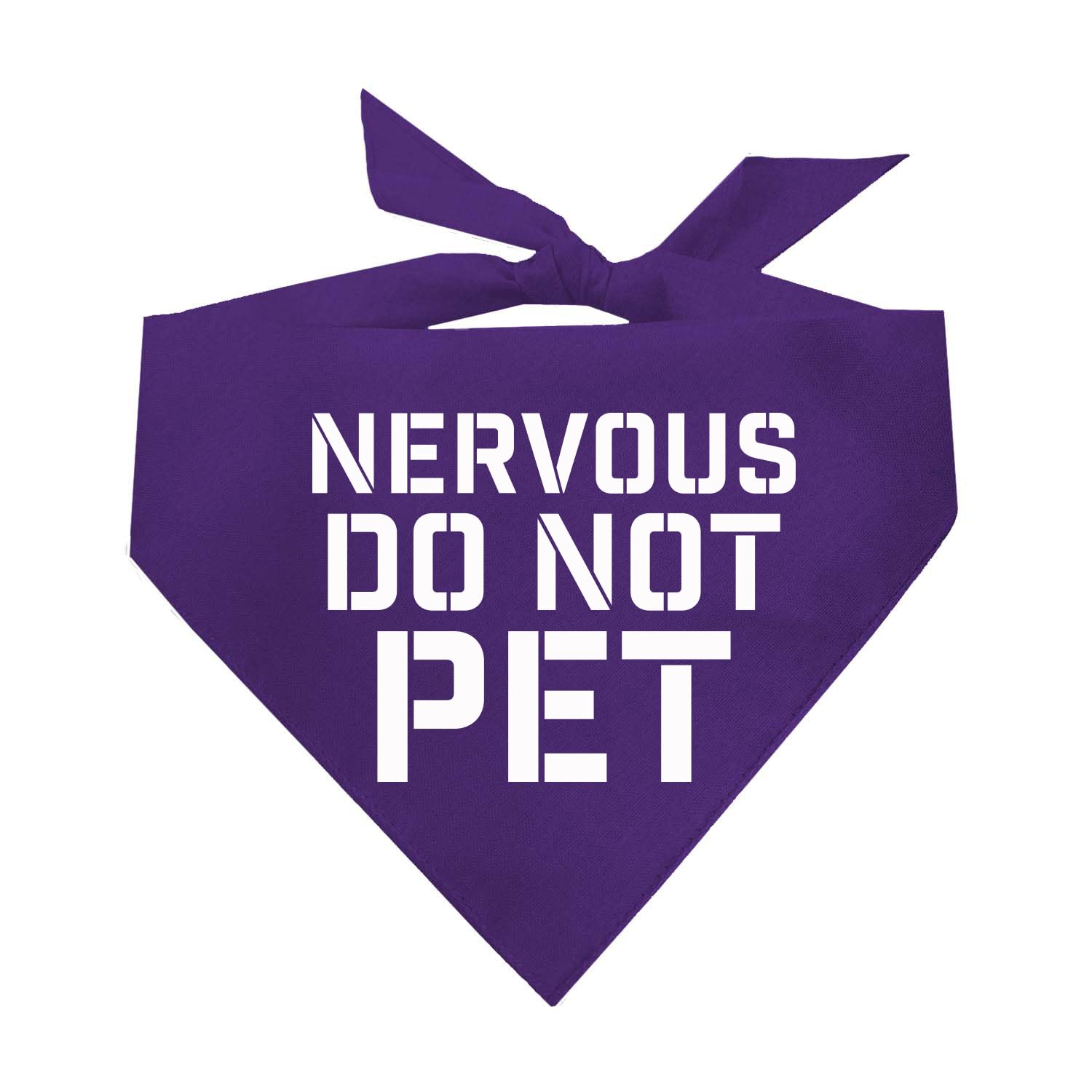 Nervous Do Not Pet Printed Dog Bandana (Assorted Colors)
