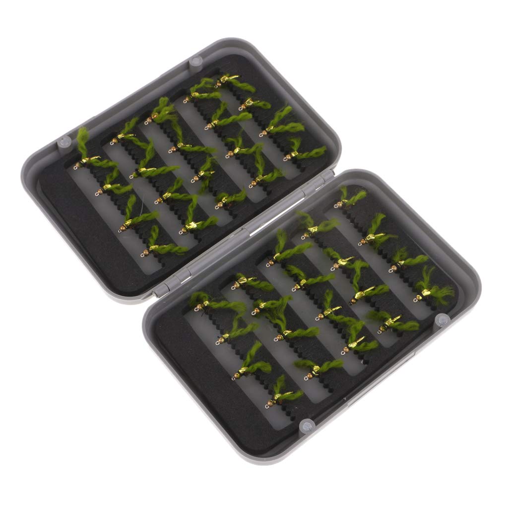 40個 フライフック ドライフライフィッシング フライフィッシングルアー フライ トラウトフック 昆虫 Flameer B07k7rgh9l 完成フライ 福袋セール Pantoful Galben Ro