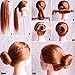 QY 2Pack The First And Latest Brown Color Resin Magic Donut Twister Ponytail Bun Maker, Big Size and Small Size
