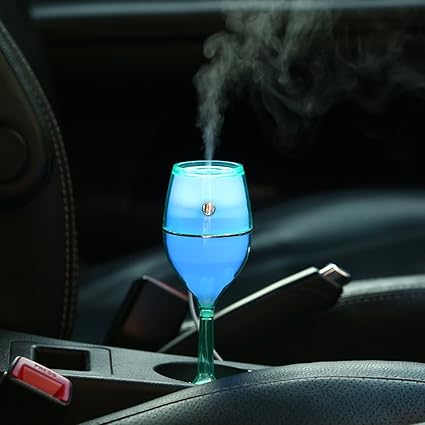 Buyerzone Rich N Royal Wine Glass Shaped Air Freshener with LED Night Light