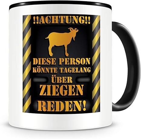 Amazon De Samunshi Ziegen Tasse Mit Spruch Geschenk Fur Manner Frauen Kaffeetasse Gross Lustige Tassen Zum Geburtstag Schwarz 300ml