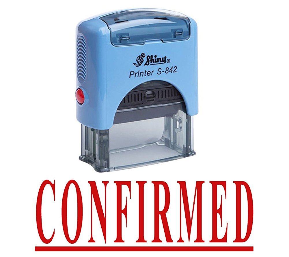 Printtoo Confirmed Self Inking Rubber Stamp Office Stationary Custom Shiny Stamp