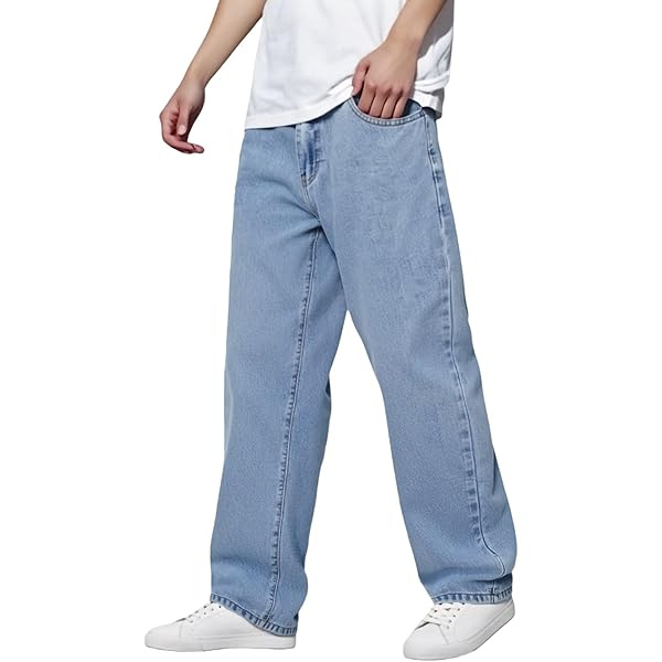 Amazon.com: Lumiquintette Baggy Jeans for Men Y2K Streetwear