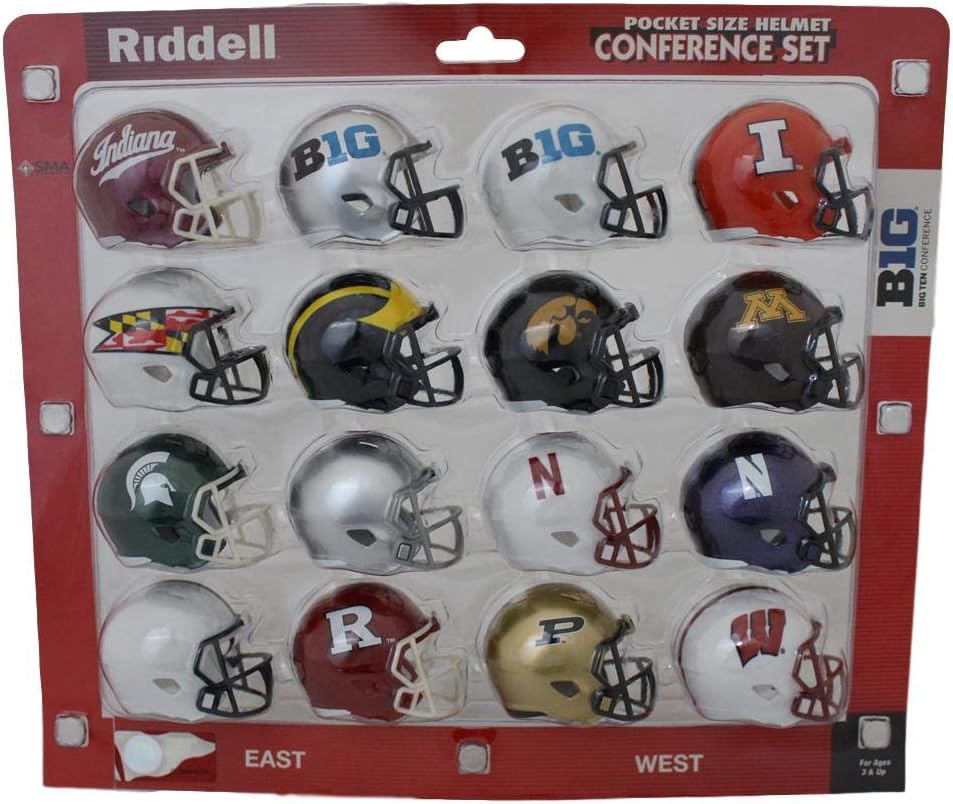 2016 Ncaa Pocket Pro Helmets BIG TEN 