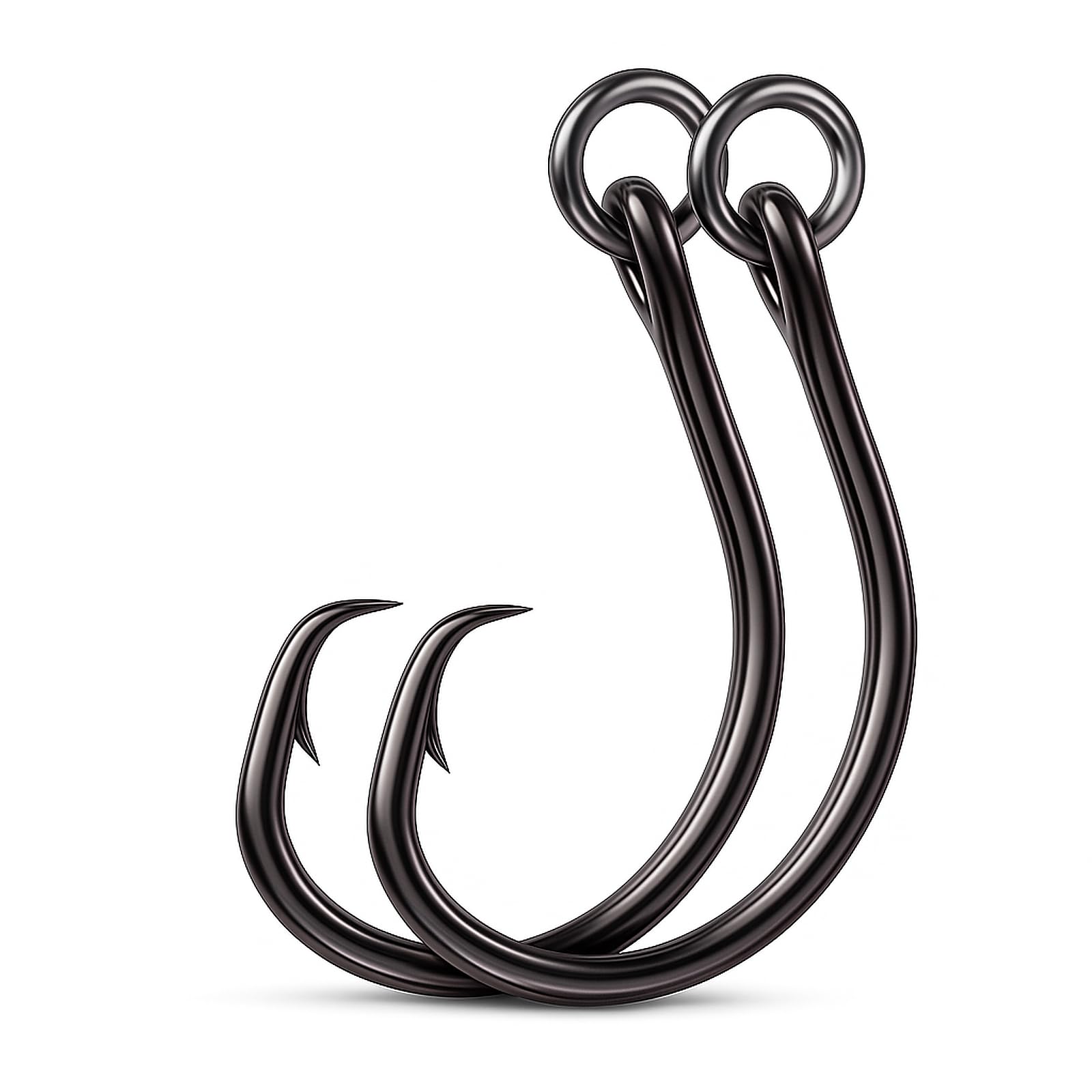 Photo 1 of 9KM DWLIFE Circle Hooks 4X 25Pcs Ringed Circle Hooks Corrosion-Resistant High-Carbon Steel Fishing Hooks for Catfish, Bass Saltwater/Freshwater