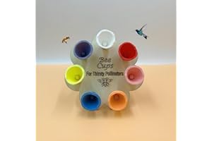 NOCITTA Drinking Cup for Bees,Seven Color Bee Insect Drinking Cup,Bee Cups for Garden, Thirsty Pollinators Need a Drink,Colorful Mini Drinking Cup for Garden Verandahs