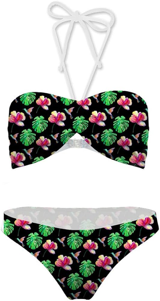 Coloranimal Hawaiian Style Womens Two Piece Swimsuit Bathing Suits Push