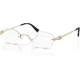 TYA Retro Small Oval Sunglasses for Women Men, 2026 Trendy Rimless Sun Glasses Fashion Narrow Shades Y2K Designer Sunnies