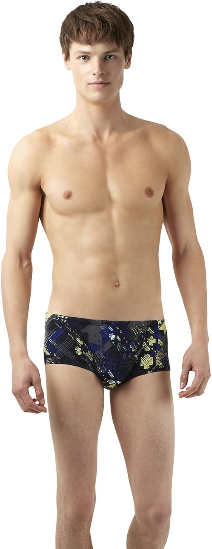 Speedo Men's Endurance 14cm Graphic Swimming Brief Trunks Black 38