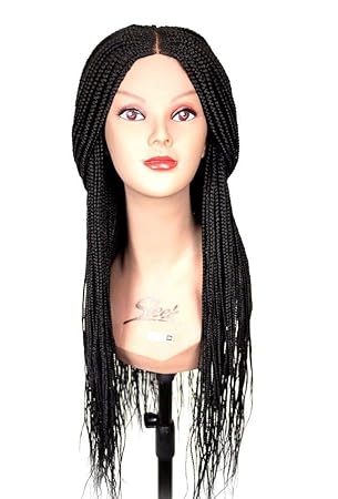 Yaayaa 1 Black Handmade 26 Ghana Braid 4x4 Closure Wig