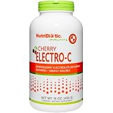 NutriBiotic - Cherry Electro-C Vitamin C &amp; Electrolyte Powder, 16 Oz | 850 Mg Vitamin C Per Serving | Effervescent Electrolyte Recharge | Buffered &amp; Highly Soluble | Non-GMO &amp; Gluten Free