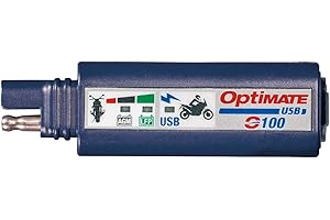 OptiMATE USB O-100, 2400mA USB charger, SAE input, with vehicle battery protection.
