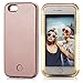 iPhone 6 Plus Case, Elftear LED Light Up Luminous Selfie Cell Phone Case Illuminated Back Cover for Apple iPhone 6S Plus iPhone 6 Plus (Gold)