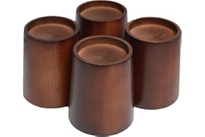 Txcucc Wooden Furniture Risers 5 Inch Tapered Bed Risers Set of 4, Heavy Duty Wood Bed Lifts Risers for Table, Sofa, Couch, Desk and Dresser