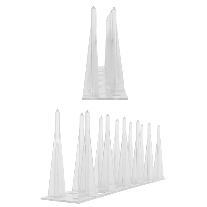 Pestsystems Vogelabwehrsystem, 1 Meter Taubenspikes 2-reihig Kunststoff 033 - hochwertige Lösung komplett aus Polycarbonat fü