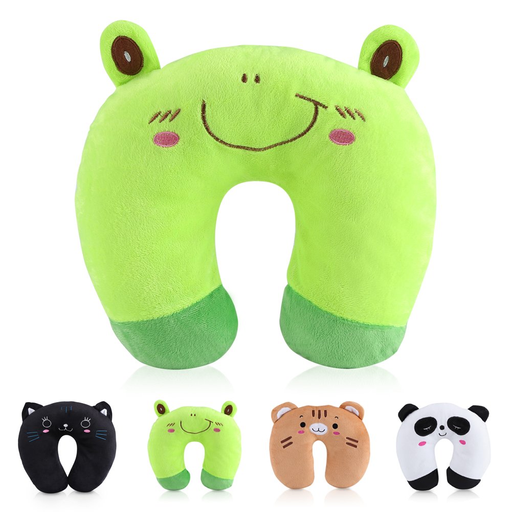 Yosoo Sleeping Animals Shaped Travel Pillow Neck Rest Cushion U Pillow Cushion for Car TGV Frog