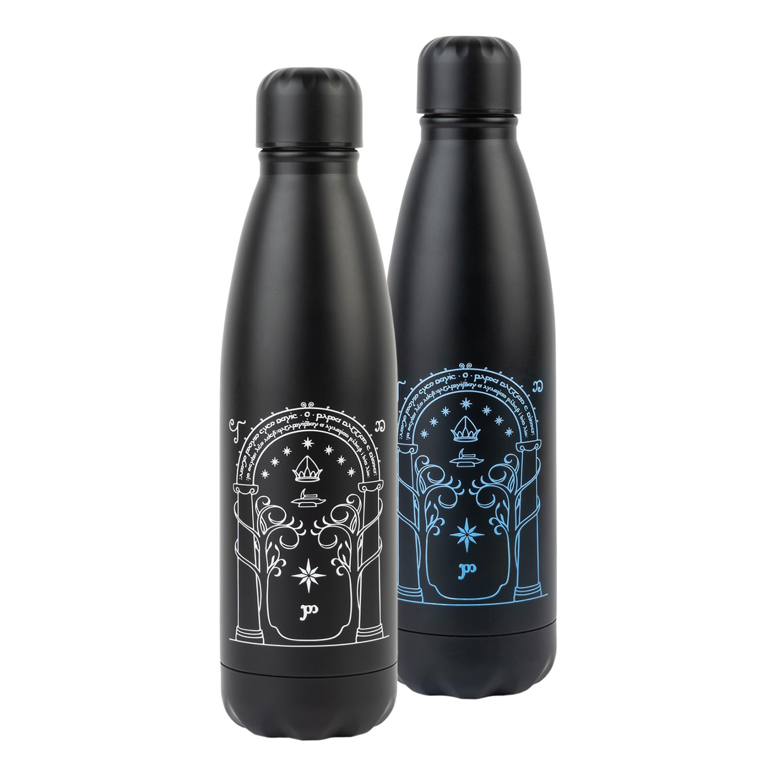 Grupo Erik Metal Water Bottle 750ml / 25.4oz - The Lord of the Rings Gifts | The Gate Of Moria Colour Change, Stainless Steel Water Bottle Gym, Travel Bottles | LOTR Gifts