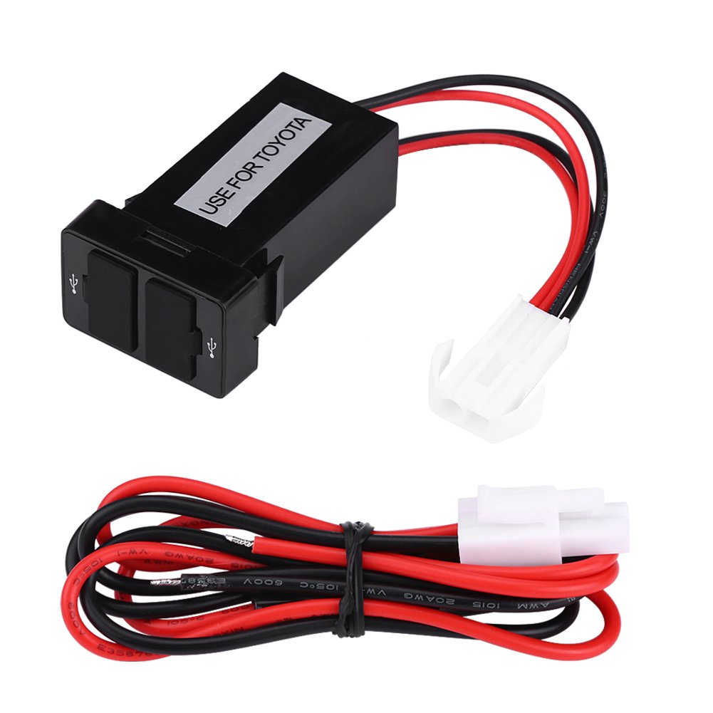 12V-24V 2.1A Dual USB Socket Power Adapter Dual USB Port Car Socket for Cell Phones Tablet GPS Cameras