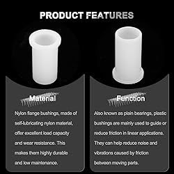 uxcell 12pcs Flanged Sleeve Bearings Plastic
