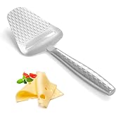 Stainless Steel Cheese Slicer &ndash; Effortless Slicing for All Cheeses &ndash; Premium Handheld Cheese Cutter &ndash; Cheese Plane for Block Cheese &ndash; Quilted Pattern Reduces Resistance, Non-Stick &amp; Ergonomic Grip