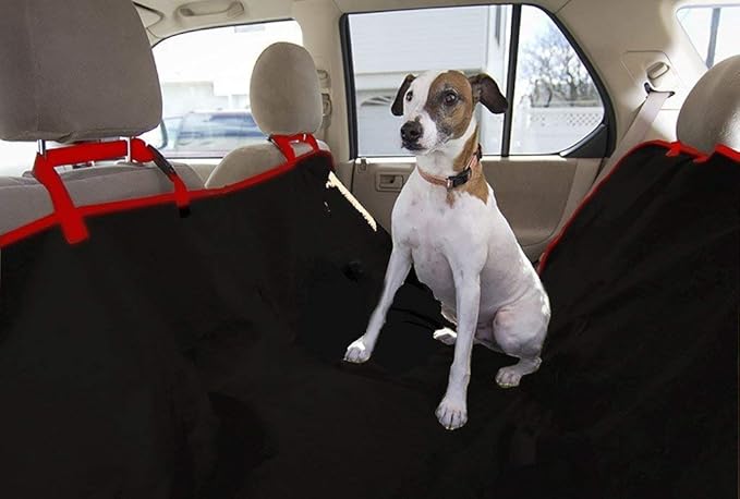 JELLEX Double Layers Oxford Fabric Waterproof Hammock Pet Dog Carriers Car Seat Cover Protector Back Mat for Hatchback