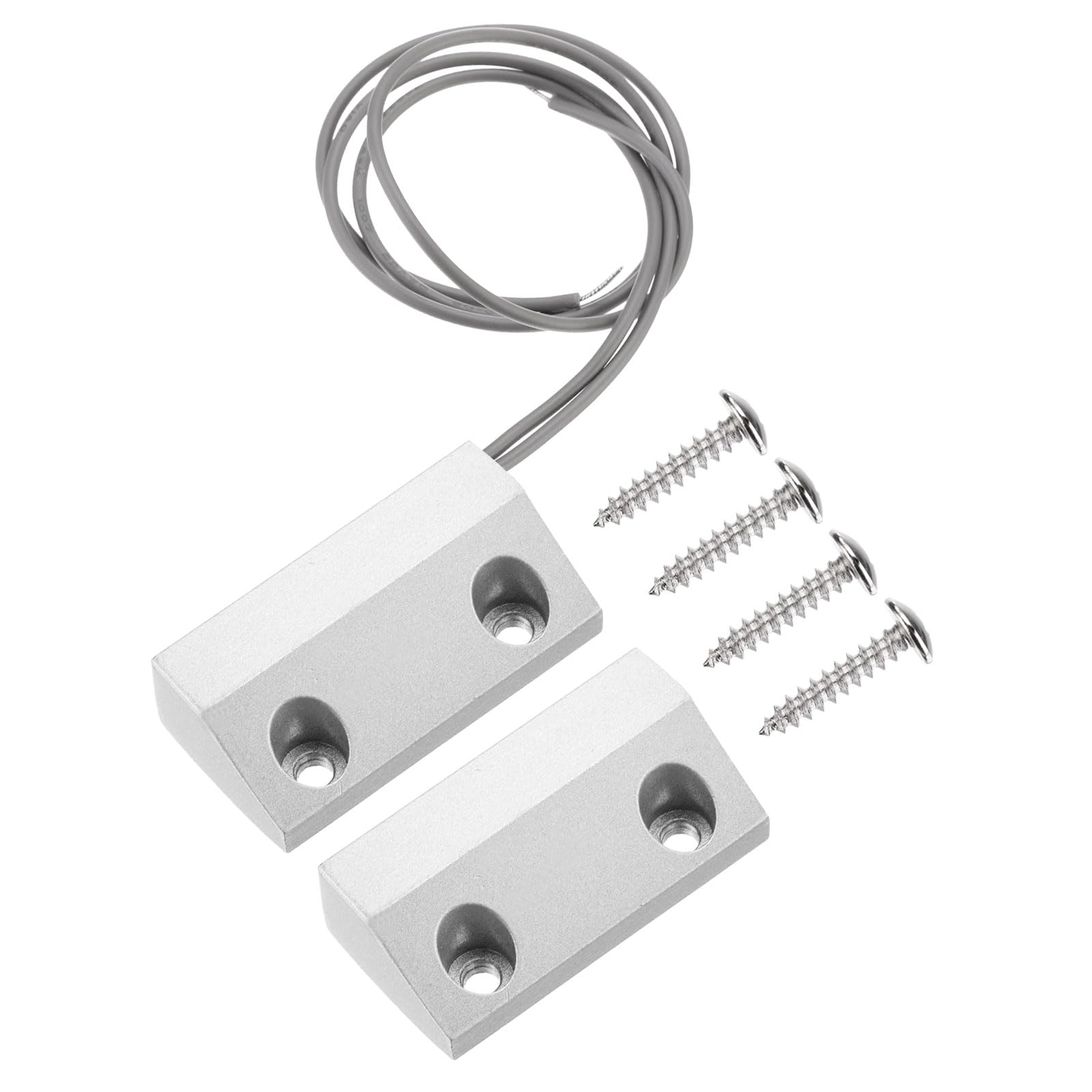 PATIKIL Rolling Door Contact 0-100V/0.5Amp Magnetic Alarm Reed Switch with 2 Wires for N.C. Applications, Grey