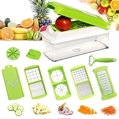 Vegetable Chopper Vegetable Slicer Dicer - Kpcxsm Onion Chopper- Food Choppers and Dicers - Spiralizer Vegetable Cutte - Kitchen Cutter for Multi Veggie+Peeler Slicer (Freebies), BPA free