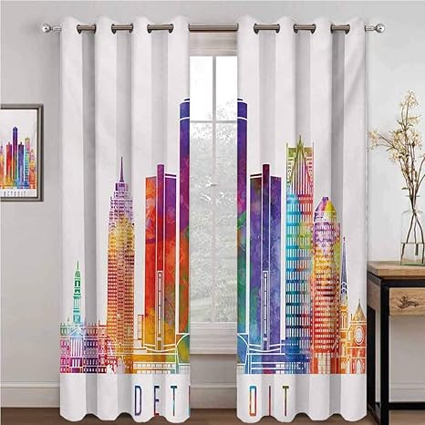 Detroit - Cortina aislada para sombreado, diseño abstracto con