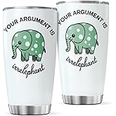 Cute Elephant Irrelephant Quote 20 Oz Stainless Steel Tumbler For Animal Lovers Funny Gift Travel Mug Home Tea Cool Iced Coffee Drink Insulated Bottle Heat Hot Outdoor