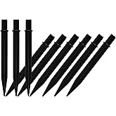 Galavasen 9 Pack Solar Light Stakes Replacement (Fit for Pole Inner Diameter 0.83 inch), Flickering Flame ABS Reinforced Ground Spikes, Candy Cane Spikes for Outdoor Christmas Landscape Garden Deco