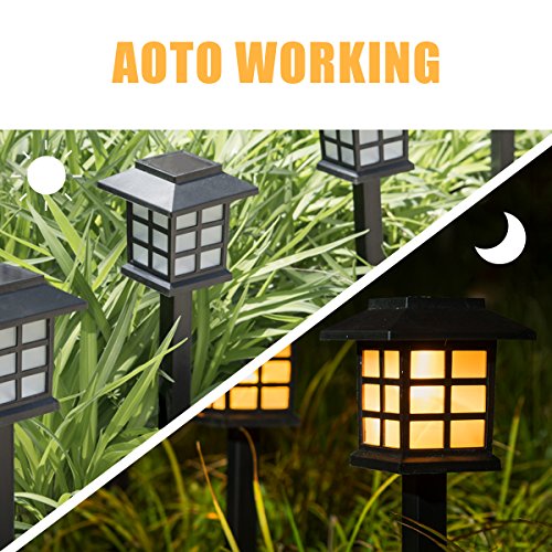 KODOO 8Pack Solar Pathway Lights Outdoor, Outdoor Garden Lights, Solar Pathway Lights, Outdoor Landscape Lighting for Lawn/Patio/Yard/Walkway/Driveway