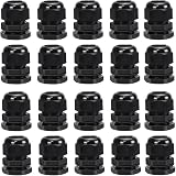 AVARTEK 20pk M20 20mm IP68 Waterproof Nylon Cable Glands 6-12mm Black view 1