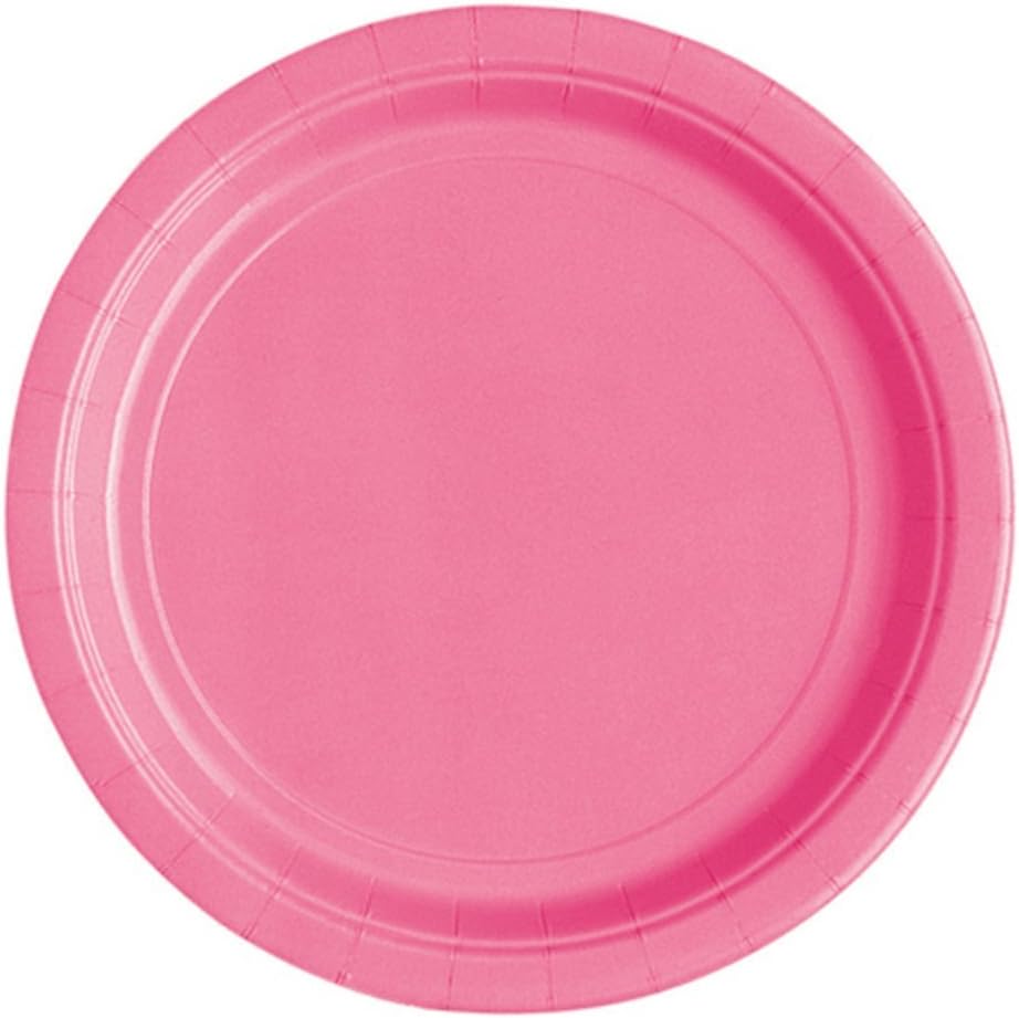 Pack of 40 x Hot Pink Round Paper Plates (7"/18cm) Amazon.co.uk