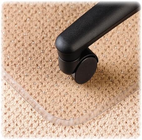 DuraMat Moderate Use Chair Mat for Low Pile Carpet, Beveled, 45x53 w/Lip, Clear