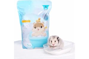 JOUSONTY 5 LB Hamster Bath Sand, Natural Desert Sand for Hamster Hair Cleaning and Odor Control
