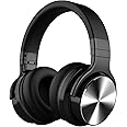 Silensys Active Noise Cancelling Headphones Bluetooth Headphones with Microphone Deep Bass Wireless Headphones Over Ear, Comfortable Fit, 30H Playtime for TV/Computer/Cellphone (Jet Black)